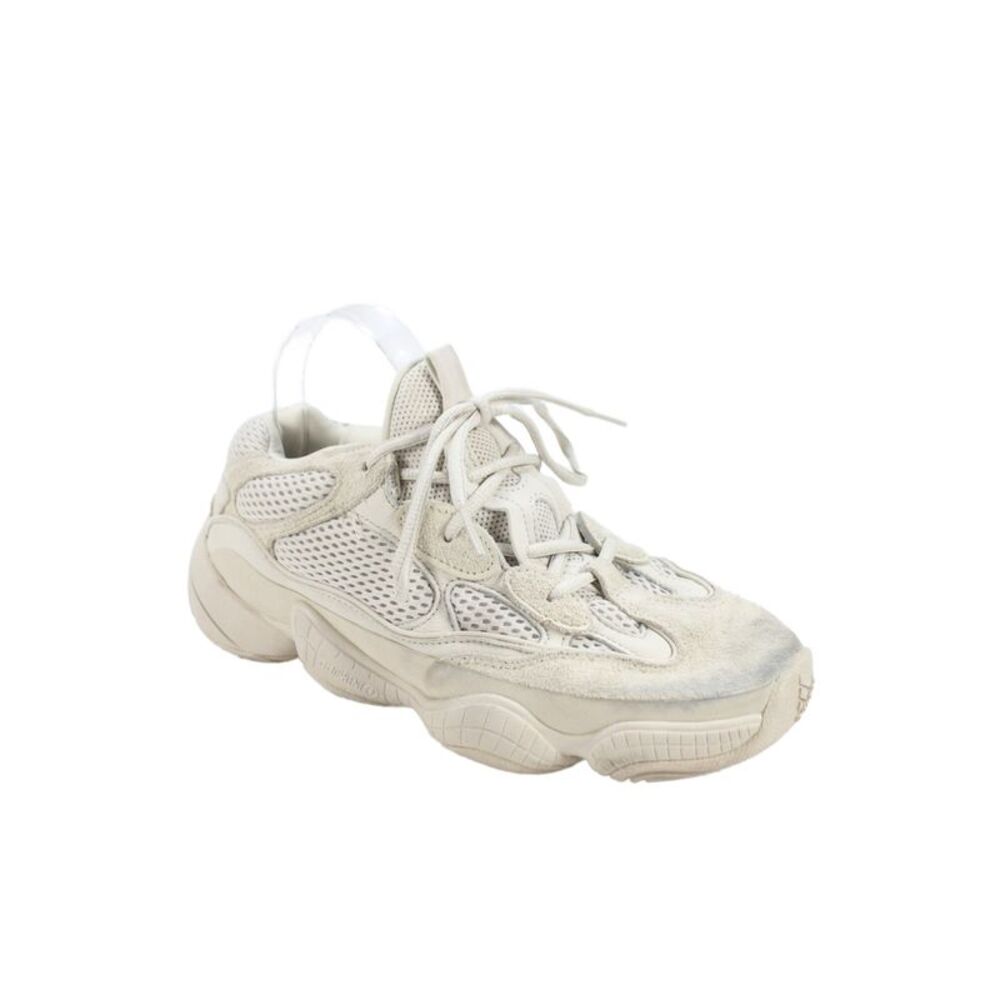 Adidas Womens Suede Lace Up Yeezy Sneakers Shoes Beige Size 7